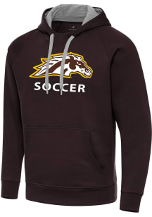 Antigua Western Michigan Broncos Mens Brown Soccer Victory Long Sleeve Hoodie