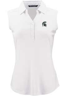 Cutter and Buck Michigan State Spartans Womens White Forge Eco Polo Shirt