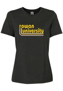 Summit Sportswear Rowan University Womens Black STRIPES Short Sleeve T-Shirt