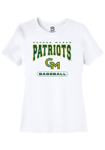 Summit Sportswear George Mason University Womens White Baseball Short Sleeve T-Shirt