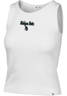 47 Michigan State Spartans Womens White Straight Cut Tank Top