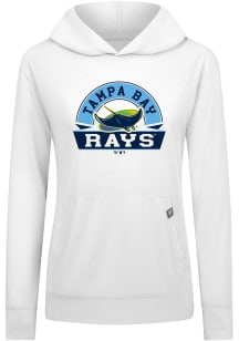 Levelwear Tampa Bay Rays Womens White Relay Banner Arch Hooded Sweatshirt