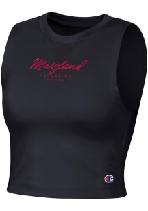 Champion Maryland Terrapins Womens Black Inline Tank Top