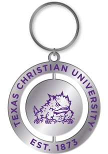 TCU Horned Frogs Retro Mascot Spinner Keychain - Purple