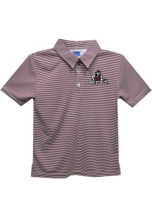 Vive La Fete New Mexico State Aggies Toddler Crimson Pencil Stripe Short Sleeve Polo Shirt