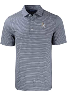 Cutter and Buck Auburn Tigers Mens Navy Blue Forge Double Stripe Short Sleeve Polo