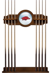 Arkansas Razorbacks Solid Wood Cue Rack Pool Table Accessories