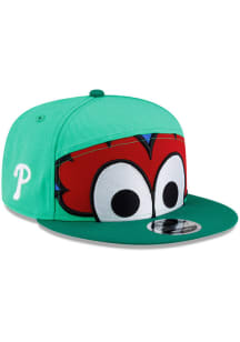 New Era Philadelphia Phillies Kelly Green Mascot Split Panel 9FIFTY Mens Snapback Hat