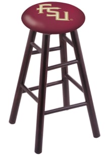 Florida State Seminoles Script Round Cushion Maple Pub Stool - Brown