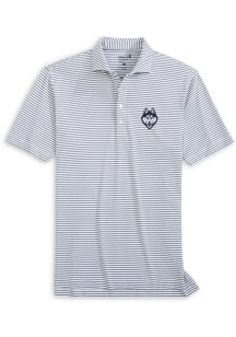 Johnnie O UConn Huskies Mens Navy Blue Stetsons Short Sleeve Fashion Polo