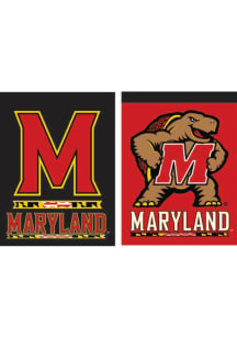 Maryland Terrapins 2 Sided Garden Flag - Black