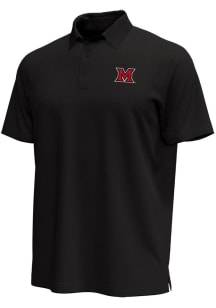 Under Armour Miami RedHawks Mens Black Icon Short Sleeve Polo