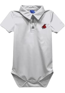 Vive La Fete Central Missouri Mules Baby White Team Short Sleeve One Piece Polo