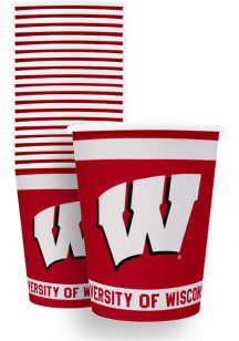 Wisconsin Badgers 12 oz 20 Pack Disposable Cups
