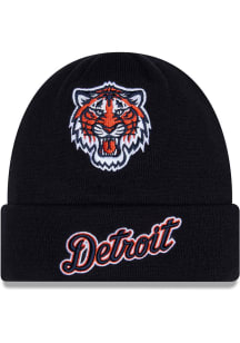 New Era Detroit Tigers Navy Blue 2026 Clubhouse Cuff Mens Knit Hat
