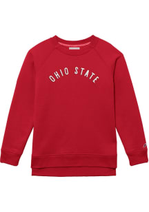 Ohio State Buckeyes Womens Red 1991 Crew Sweatshirt