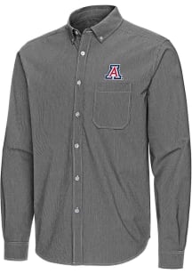 Antigua Arizona Wildcats Mens Black Porter Long Sleeve Dress Shirt