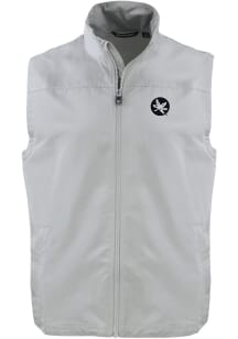 Cutter and Buck Ohio State Buckeyes Mens Grey Charter Sleeveless Jacket