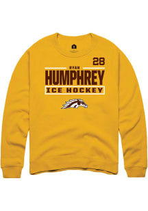 Ryan Humphrey Western Michigan Broncos Mens Gold NIL Stacked Box Player Crew