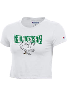 Champion Philadelphia Eagles Womens White Core Baby Short Sleeve T-Shirt