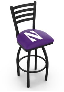 Northwestern Wildcats High Back Swivel Pub Stool - Black