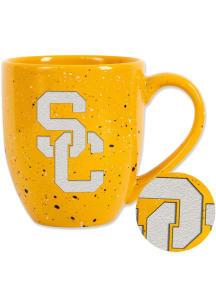 USC Trojans Secondary 16oz Speckle Ceramic Mug - Gold