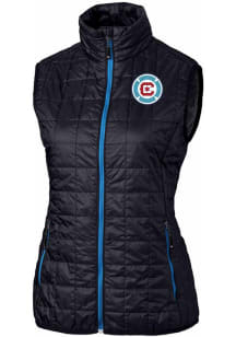 Cutter and Buck Chicago Fire Womens Navy Blue Rainier PrimaLoft Vest