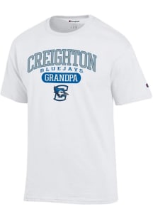 Champion Creighton Bluejays White Pill Box Grandpa Jersey Short Sleeve T Shirt
