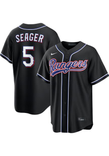 Corey Seager Texas Rangers Mens Replica Carbon Fashion Jersey - Black