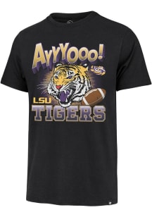 47 LSU Tigers Black Football AYYYOOO Football Short Sleeve Fashion T Shirt