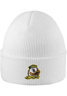 LogoFit Oregon Ducks White North Pole Mens Knit Hat