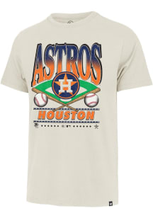47 Houston Astros White Straight Shot Two Franklin Short Sleeve Fashion T Shirt