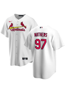 Quinn Mathews St Louis Cardinals Mens Replica Home Jersey - White