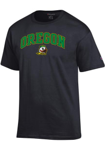 Champion Oregon Ducks Black Arched Name Mascot Short Sleeve T Shirt
