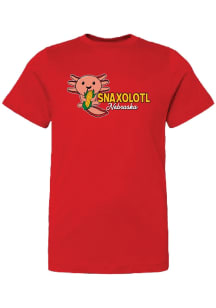 Summit Sportswear Nebraska Youth Red Nebraska Snaxolotl Short Sleeve Fashion T-Shirt