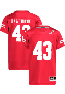 Will Hawthorne   Nebraska Cornhuskers Red NIL Name And Number Football Jersey