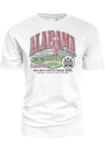 Blue 84 Alabama Crimson Tide White 2026 College World Series Bound Short Sleeve T Shirt