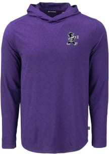 Cutter and Buck K-State Wildcats Mens Purple Coastline Long Sleeve Lightweight Hoodie
