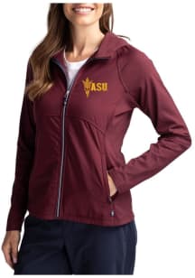 Cutter and Buck Arizona State Sun Devils Womens Maroon Adapt Eco Light Weight Jacket