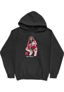 Ryan Hunter Nebraska Cornhuskers Mens Black Portrait Hoodie Player Hood
