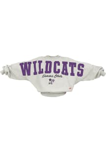 Pressbox K-State Wildcats Womens Ash Flannigan Crew Sweatshirt