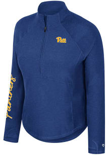 Colosseum Pitt Panthers Womens Blue Gravity Qtr Zip Pullover