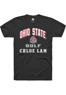 Chloe Lam Ohio State Buckeyes Black NIL Arch Logo Short Sleeve Player T Shirt