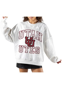 Gameday Couture Utah Utes Womens White Big Play Energy Crew Sweatshirt