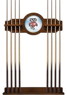 Wisconsin Badgers Mascot Solid Wood Cue Rack Pool Table