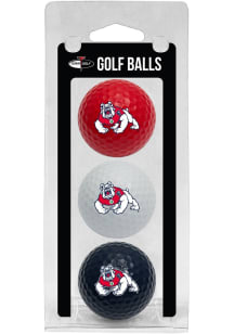 Fresno State Bulldogs 3 Pack Golf Balls
