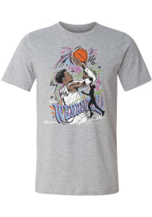 Victor Wembanyama San Antonio Spurs Grey Scribble Short Sleeve Fashion Player T Shirt
