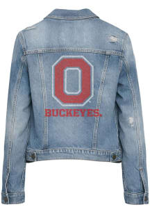 Ohio State Buckeyes Womens Blue Primary Denim Medium Weight Jacket