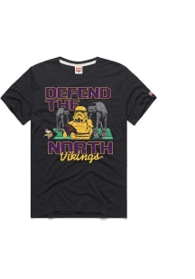 Homage Minnesota Vikings Black Starwars Short Sleeve Fashion T Shirt