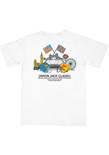 B-Unlimited Kansas Jayhawks White Union Jack Classic vs Arizona State Sun Devils Short Sleeve T Sh..